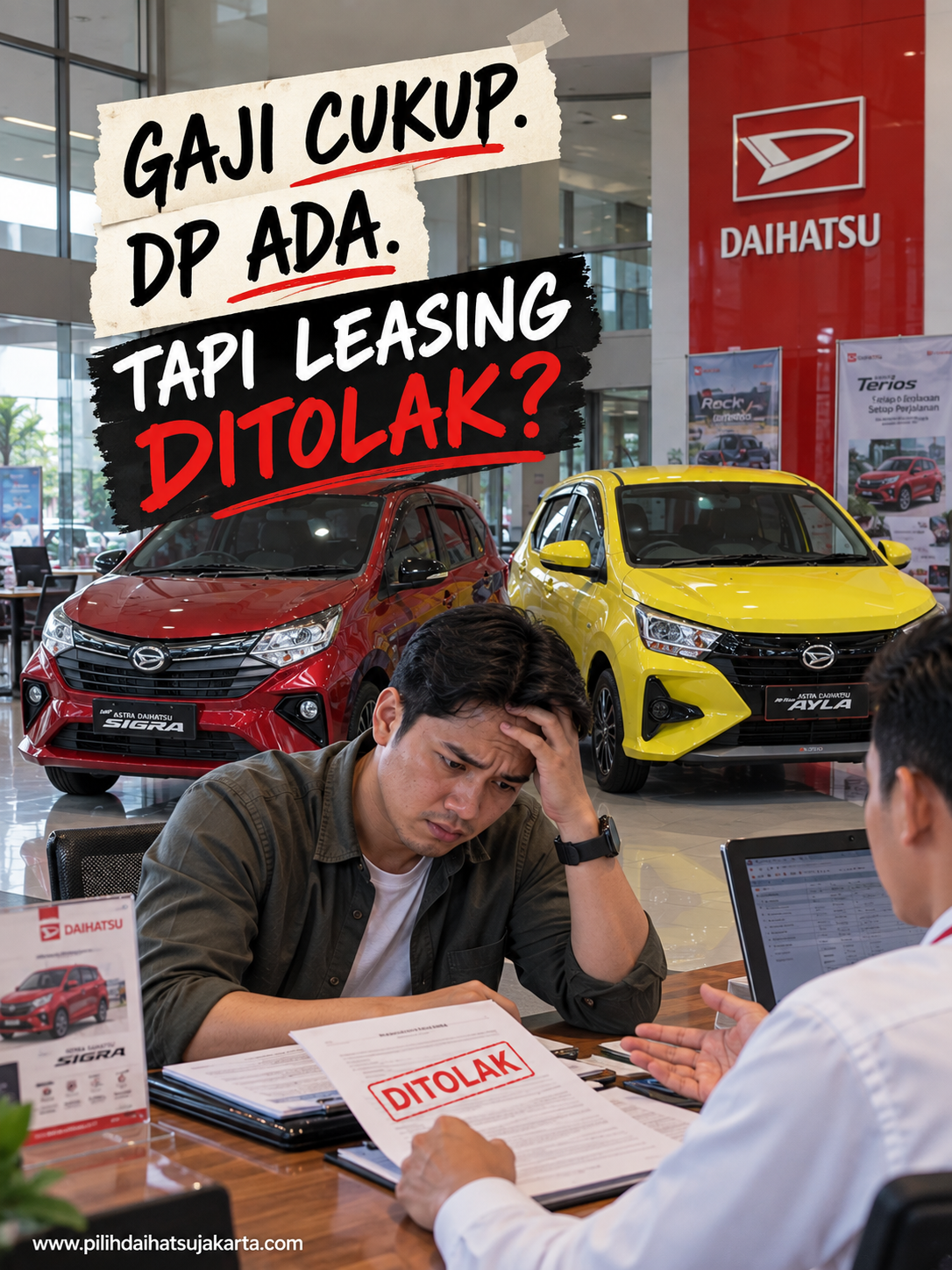 Gaji cukup DP ada tetapi pengajuan leasing mobil ditolak